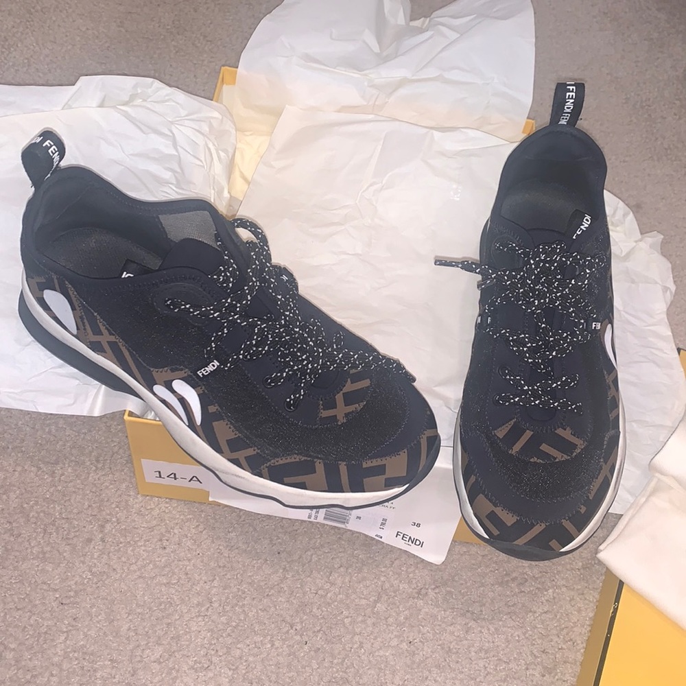 Fendi monogram sneakers size 38